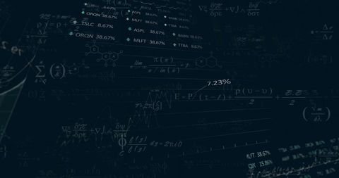 Financial Data with Mathematical Equations and Digital Interface - Download Free Stock Images Pikwizard.com