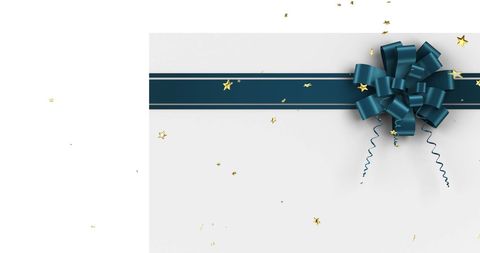 Elegant Gift Wrap with Stars and Ribbon New Look - Download Free Stock Images Pikwizard.com