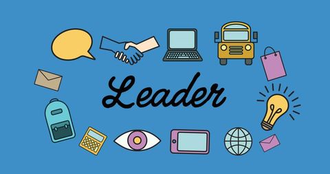 Leadership and Learning Concept with Various Educational Icons - Download Free Stock Images Pikwizard.com