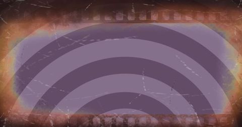 Distressed camera film overlay on hypnotic purple stripes