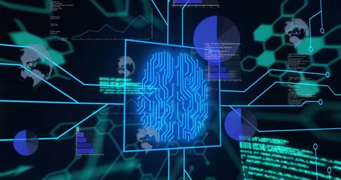 Digital Biometric Interface with Code and Data Visualization - Download Free Stock Images Pikwizard.com