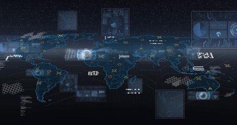 Digital Global Network Connections and Data Processing Concept - Download Free Stock Images Pikwizard.com