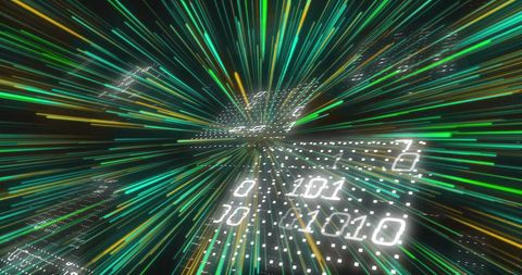 binary code data streams with futuristic digital matrix - Download Free Stock Images Pikwizard.com