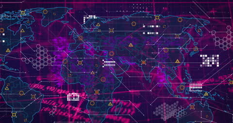 World Map Data Visualization with Molecular Graphics