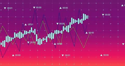 Dynamic Data Visualization with Abstract Chart on Gradient Background
