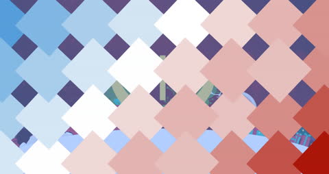 Festive Christmas Abstract Squares Animation Pattern