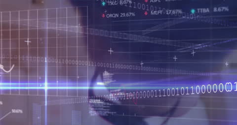 Digital Interface Animation with Light Trails Overlaying Diverse Profiles