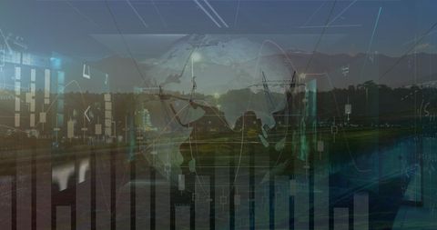 digital world integration with urban landscape - Download Free Stock Images Pikwizard.com