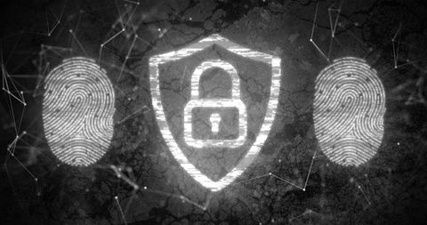 Biometric Fingerprint Scanners with Digital Security Padlock - Download Free Stock Images Pikwizard.com