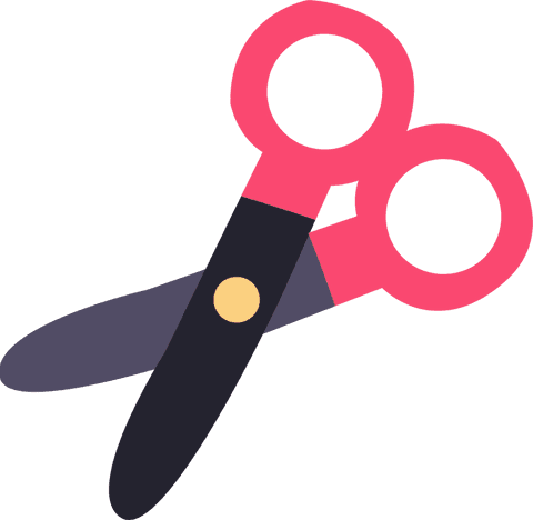 minimalist scissors icon with transparent background - Download Free Stock Videos Pikwizard.com
