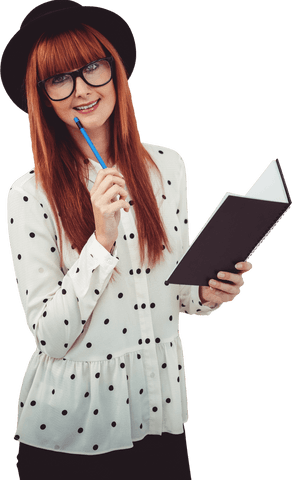 transparent creative hipster woman in stylish attire writing - Download Free Stock Videos Pikwizard.com
