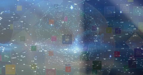 Digitally Generated Globe with Technology Interface Overlay - Download Free Stock Images Pikwizard.com