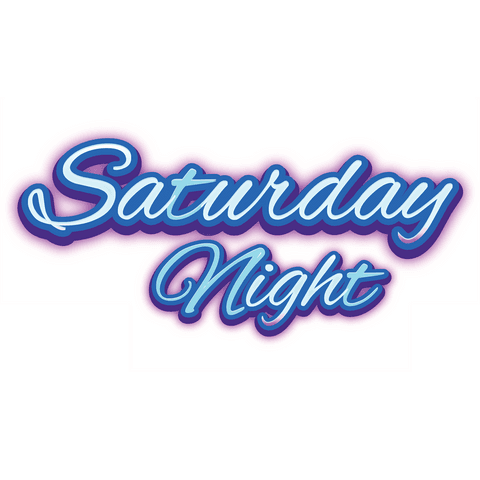 Vibrant Saturday Night Celebration Graphic On Transparent Background - Download Free Stock Videos Pikwizard.com