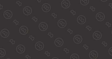 Bitcoin Symbols Pattern on Dark Background