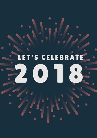 firework design celebrating new year 2018 - Download Free Stock Templates Pikwizard.com
