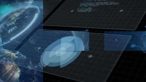 Futuristic Technology Interface with Global Digital Data