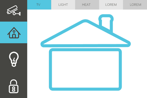 transparent digital home interface icon with blue outline - Download Free Stock Videos Pikwizard.com