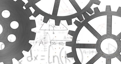 Interlocking Gears and Mathematical Formulas for Innovative Data Processing Concepts - Download Free Stock Images Pikwizard.com