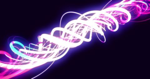 Vibrant Abstract Neon Light Trails on Black - Download Free Stock Images Pikwizard.com