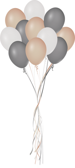 Pink, White, and Grey Balloons on Transparent Background Vector - Download Free Stock Videos Pikwizard.com