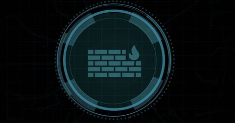 Digital Firewall Icon Representing Online Cybersecurity - Download Free Stock Images Pikwizard.com