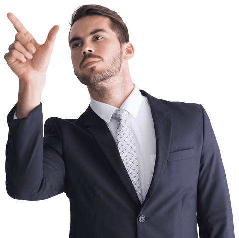 businessman measuring and planning in transparent attire - Download Free Stock Videos Pikwizard.com