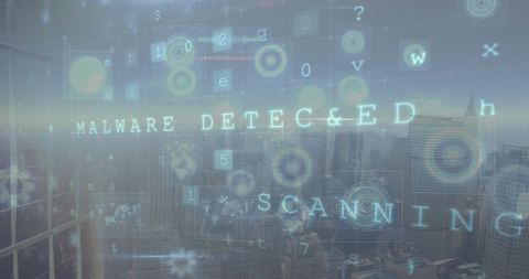 Digital Threat Detection Over Modern Cityscape - Download Free Stock Images Pikwizard.com