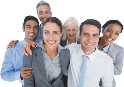 Diverse Business Team Smiling with Confidence on Transparent Background - Download Free Stock Videos Pikwizard.com