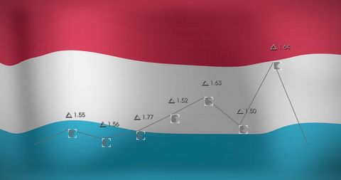 Digital Analytics Overlay on Netherlands Flag - Download Free Stock Images Pikwizard.com