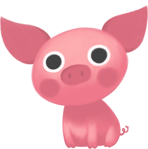 cute pink cartoon pig illustration on transparent background - Download Free Stock Videos Pikwizard.com