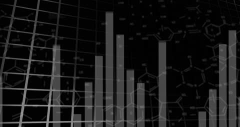 Animated Financial Data and Graphs Technology Background