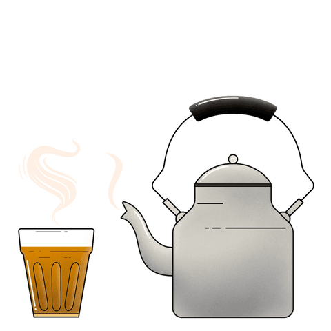 transparent flat design stylish kettle and glass tea cup illustration - Download Free Stock Videos Pikwizard.com