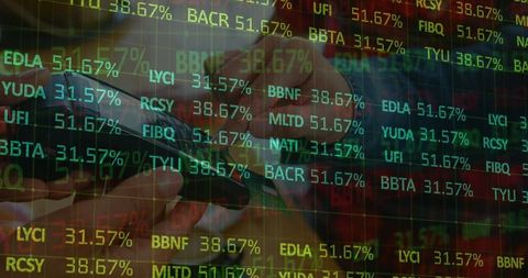 Digital Stock Market Display on Smartphone