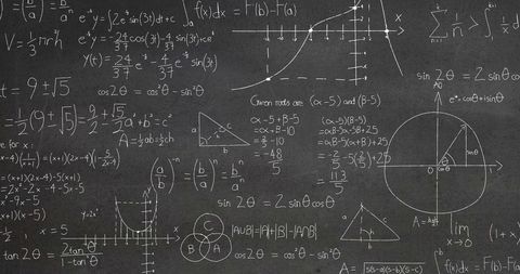 Complex Mathematical Formulas on Chalkboard background - Download Free Stock Images Pikwizard.com