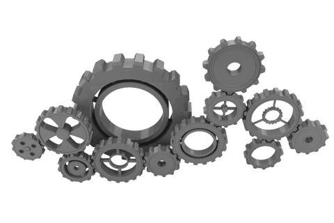 Digital Illustration of Gray Gears on Transparent Background - Download Free Stock Videos Pikwizard.com