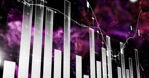 Abstract Digital Graphs with Purple Data Visualization - Download Free Stock Images Pikwizard.com