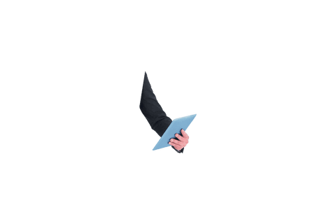 businessman holding tablet on transparent background - Download Free Stock Videos Pikwizard.com