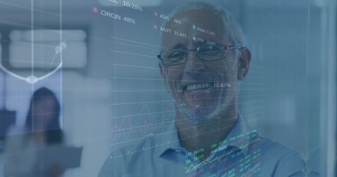 Businessman Analyzing Health Data on Digital Interface - Download Free Stock Images Pikwizard.com