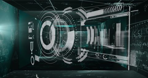 digital interface with data processing in futuristic style - Download Free Stock Images Pikwizard.com