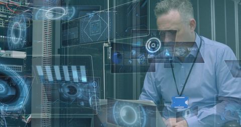 Digital Expert Monitoring Complex Network Systems in Data Center - Download Free Stock Images Pikwizard.com