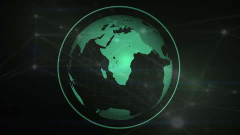 Digital Networks Connecting Global Globe