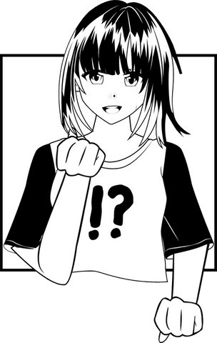 anime girl in motivational pose with transparent background - Download Free Stock Videos Pikwizard.com