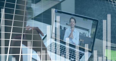Global Business Success with Video Conferencing and Data Analytics - Download Free Stock Images Pikwizard.com
