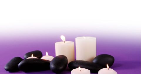 Zen Candle and Stone Arrangement for Relaxation and Wellness - Download Free Stock Images Pikwizard.com