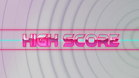 Retro High Score Animation with Neon Effects