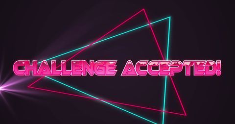 Retro Futuristic Light Trails with Challenge Message