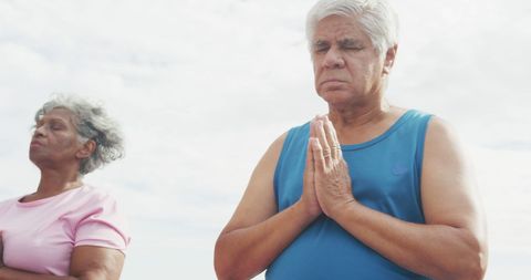 Senior Diverse Individuals Practicing Mindful Yoga Outdoors - Download Free Stock Images Pikwizard.com