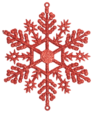 glittering red snowflake christmas ornament on transparent background - Download Free Stock Videos Pikwizard.com