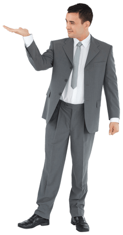 confident businessman gesturing transparent space presentation - Download Free Stock Videos Pikwizard.com