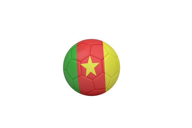 Transparent Football with Cameroon Flag Design - Download Free Stock Videos Pikwizard.com